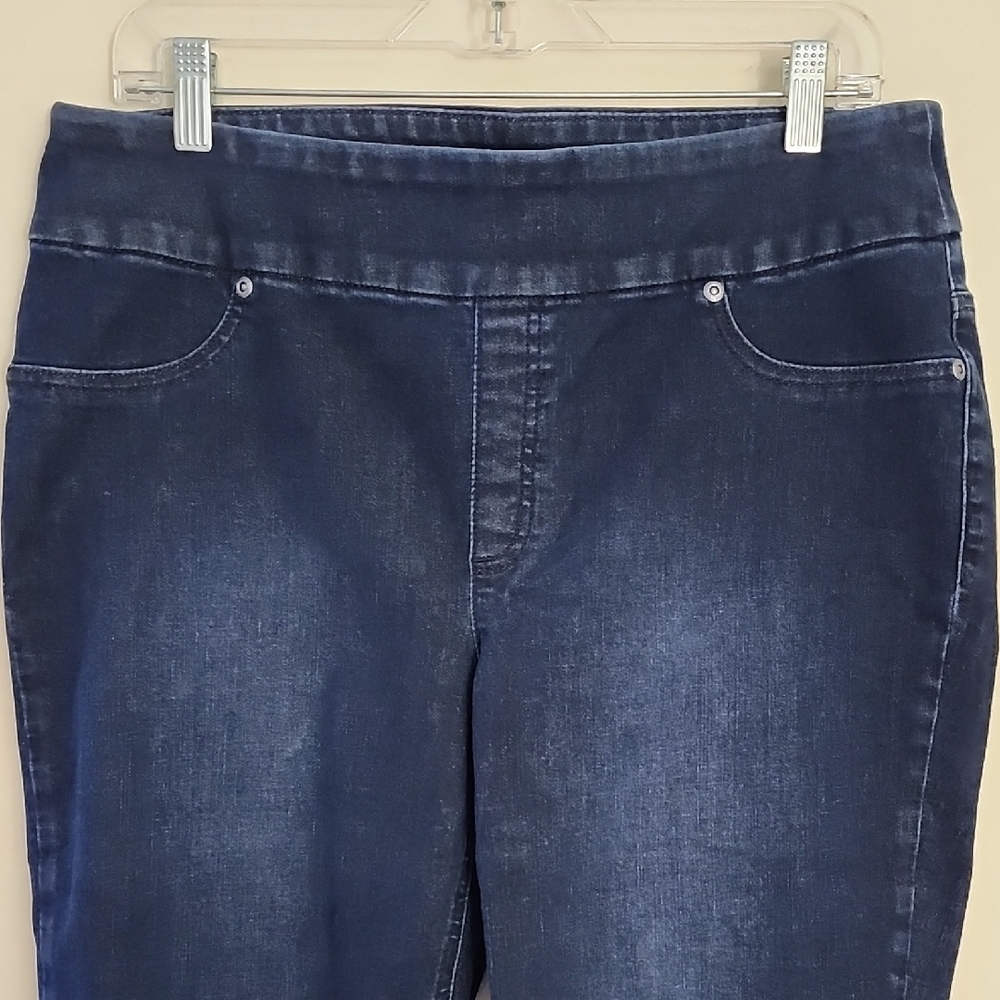 Chico's Dark Blue Perfect Stretch Denim Pedal Pusher Jeggings (REF#106) - Picture 4 of 8